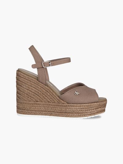 Calvin Klein Cipők HU416356 | Calvin Klein Espadrille Wedge Női Szandál Barna